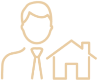 家と営業する人のアイコン